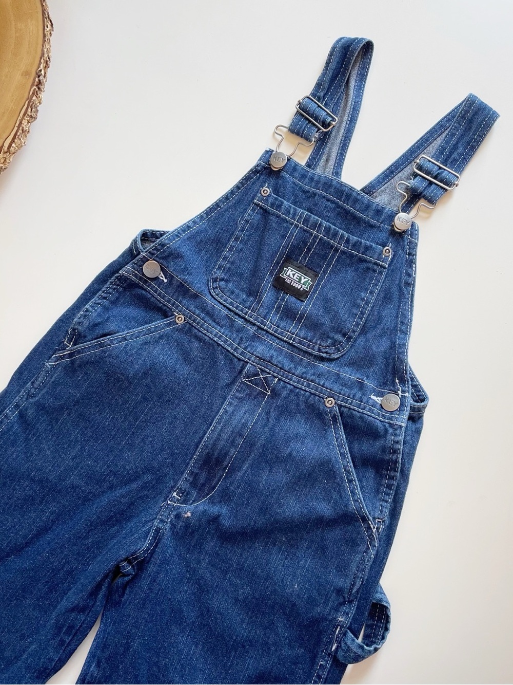 Vintage Key Kids Denim Overalls | Size 6